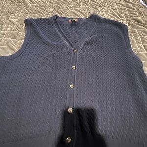 Men’s Overton Black Button-Up Knit Vest